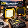 Cybernautt CN-SDB03 Solar Emergency Camping Light with Toolbox | USB Rechargeable LED Work Light | Side Flashlight | IP65 | 2×18650 Battery | Camping, Car & Home Use
