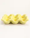 Heem Decor | Yellow Egg Tray | 6 Egg Ceramic Holder