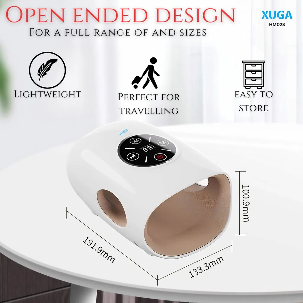 XUGA HM028 Palm Massager for Men & Women | Wireless Rechargeable Electric Hand Massager | 3 Adjustable Massage Levels | 15-Minute Massage | 1800mAh Battery | Portable Hand Relaxation Massager