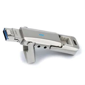 Xuga Marlin F02 2TB Flash Drive | Lightning & USB 3.0 Dual Interface | High-Speed Data Transfer up to 5GB/s | Durable Metal Case | Portable Storage Drive for Compatible Devices