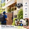 Cybernautt K9R 9MP Triple Lens 4G SIM PTZ Security Camera for Home & Outdoor | 3MP+3MP+3MP | 355° Pan & 90° Tilt | Full Color Night Vision | Human Motion Detection | Two-Way Audio | Up to 128GB Storage