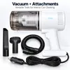 XUGA Y800-1010 Powerful Car Vacuum Cleaner | 4500PA Suction | 100W Power | DC 12V | 8A Rated Current | Handheld Car Vacuum with Crevice Nozzle, Brush & Flexible Hose for Seats, Mats & Boot Cleaning