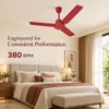 XUGA Neo F4R, 28W,5 Star, 380rpm,3 Blade, Smoky Brown BLDC Ceiling Fan with Remote, Sweep: 1200 mm, Copper Motor, 5 Years Warranty, Red Finish