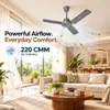 XUGA Neo F4G, 28W,5 Star, 380rpm,3 Blade, Smoky Brown BLDC Ceiling Fan with Remote, Sweep: 1200 mm, Copper Motor, 5 Years Warranty, Grey Finish
