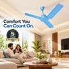 XUGA Neo F4K, 28W,5 Star, 380rpm,3 Blade, Smoky Brown BLDC Ceiling Fan with Remote, Sweep: 1200 mm, Copper Motor, 5 Years Warranty, Sky Blue Finish