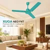 XUGA Neo F4T,  28W, 5 Star, 380rpm,3 Blade, Smoky Brown BLDC Ceiling Fan with Remote, Sweep: 1200 mm, Copper Motor, 5 Years Warranty, Teal Finish
