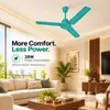 XUGA Neo F4T,  28W, 5 Star, 380rpm,3 Blade, Smoky Brown BLDC Ceiling Fan with Remote, Sweep: 1200 mm, Copper Motor, 5 Years Warranty, Teal Finish
