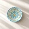 Heem Decor | Azure Bloom | Blue & Yellow Footed Ceramic Ramen Bowl