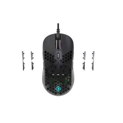 Cosmic Byte Kilonova 3325IC RGB Wired Gaming Mouse with Pixart 3325 Sensor, Ultra Lightweight 73grams, Adjustable Weights, Paracord Cable, Replaceable Top Cover and Side Buttons (Black)