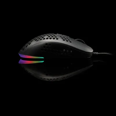 Cosmic Byte Orcus RGB Honeycomb Gaming Mouse with Software, Ultra Lightweight 74Grams, Braided Cable (Black)