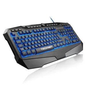 Tecknet X702 Gryphon Illuminated Programmable Gaming Keyboard (Black)