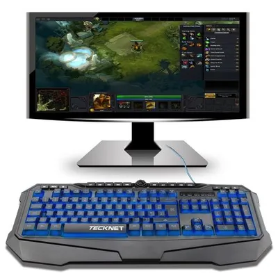 Tecknet X702 Gryphon Illuminated Programmable Gaming Keyboard (Black)