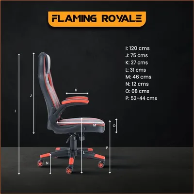 Cosmic Byte CB-GC-01 Flaming Royale Gaming Chair (Black/Red)