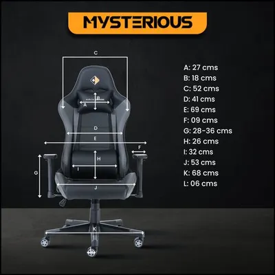 Cosmic Byte CB-GC-02 Mysterious Gaming Chair (Black/Grey)