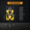 Cosmic Byte CB-GC-03 Cathedra Gaming Chair (Black/Yellow)