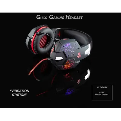 Cosmic Byte G1500 7.1 Channel USB Headset for PC with RGB LED Lights (Black/Red)