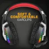 Cosmic Byte G2050 RGB 7.1 Surround Sound USB Gaming Headphone for PS5, PC with Software and Gel Microphone (Red)