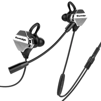 Cosmic Byte CB-EP-04 Gaming Earphone with Detachable Microphone for PC, PS4, Mobiles, Tablets (Black/Silver)