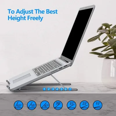 Cosmic Byte Adjustable Aluminum Portable Laptop Rack Stand for Upto 17 laptops