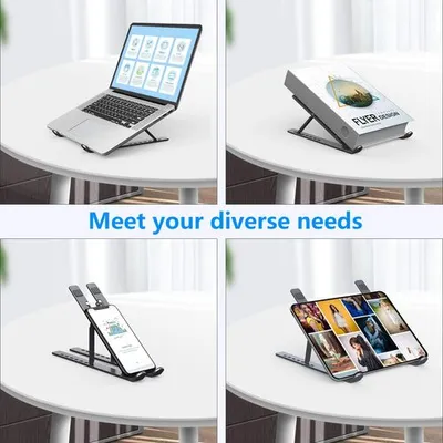 Cosmic Byte Adjustable Aluminum Portable Laptop Rack Stand for Upto 17 laptops