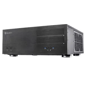 Silverstone Tek GD08B Aluminum Extended ATX/SSI-EEB Compatible/SSI-CEB HTPC Computer Case Cases - Black