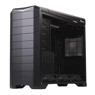 Silverstone Tek RV02B-EW-USB3.0 0.8 mm Steel SSI CEB / ATX Full Tower Computer Case with Side Window with 2X USB3.0 Front Ports Cases (Black)