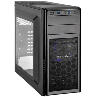 Silverstone Tek ATX, Micro-ATX Mid Tower Computer Case with Side Window Panel PS11B-W