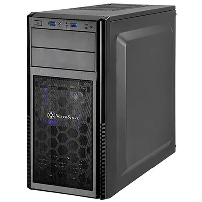 Silverstone Tek ATX, Micro-ATX Mid Tower Computer Case with Side Window Panel PS11B-W