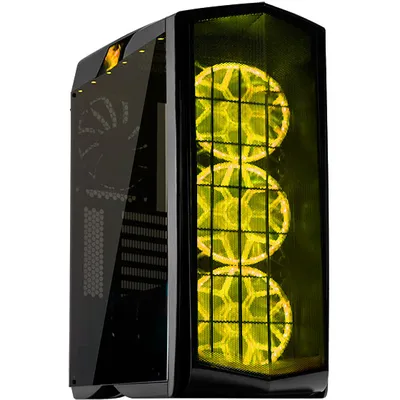 SilverStone Technology ATX Gaming Tower Case with Tempered Glass RGB Lighting and Graphics Side Panel (PM01B-FX)