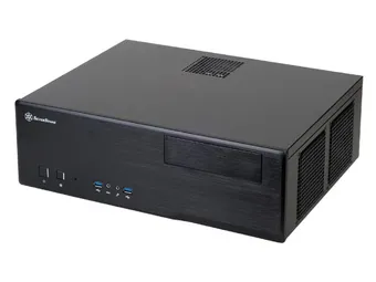 SilverStone Technology SST-GD05B-3.0-USA USB3.0 Aluminum/Steel Micro ATX HTPC Computer Case with 2 USB 3.0 Front Ports in Black GD05B-3.0-USA