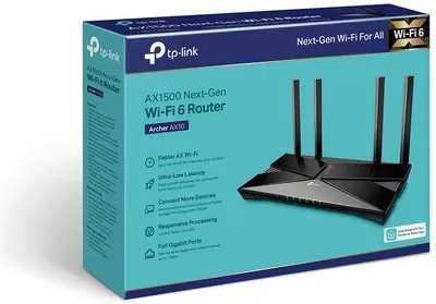 TP-Link WiFi 6 AX1500 Archer AX10,Smart WiFi,Triple-Core CPU, Gigabit, Dual Band, OFDMA, MU-MIMO, Compatible with Alexa, Wireless Router