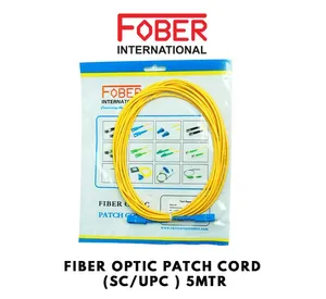 FOBER FIBER OPTIC PATCH CORD (SC/UPC) 5 MTR (PACK OF 10)