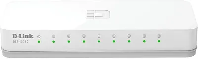 D-LINK DES-1008C 8-Port 10/100 Desktop Switch (White)