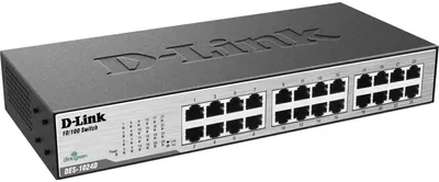 D-Link DES-1024D Switch 24-Port 10/100MBPS , RJ45 Ports , 24 port Fast Ethernet , Desktop Switch