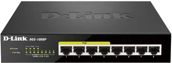 D-Link DGS-1008P 8 Port Gigabit Poe Unmanaged Switch (Metal Housing)