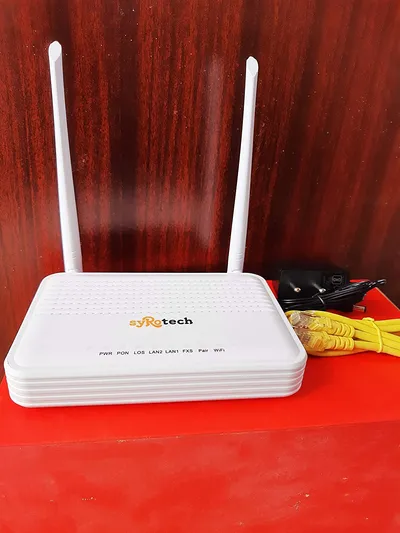 Syrotech-XPON-1110-WDONT Wireless ONT (1GE+1FE+1POTS+WiFi) Dual Antenna Optical Network Unit