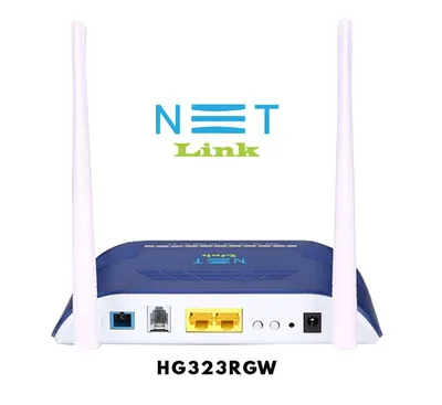 Netlink WiFi Modem Dual Antenna with Voice GPON/EPON (HG323RGW) ONT 300 Mbps Wireless Speed Router 1GE+1FE+1POTS+WiFi (This ONU is Compatible for BSNL FTTH)