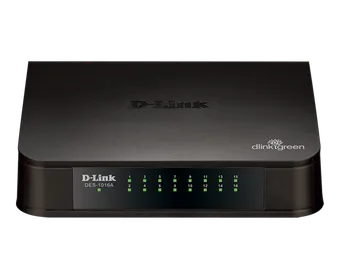 D-Link DES-1016A 16 Port 10/100 MBPS Unmanaged Switch, Black