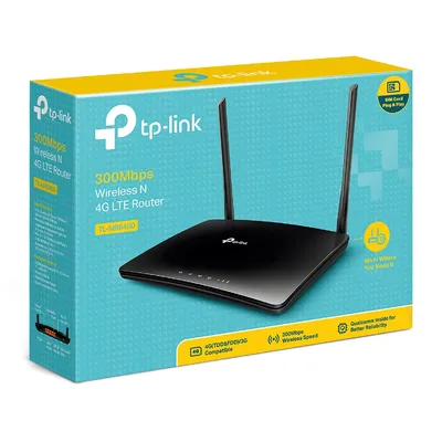 TP-Link TL-MR6400 300Mbps 4G Mobile Wi-Fi Router, 4 Ports, High Reception Sensitivity, No Configuration Required, with Micro SIM Card Slot, App Management