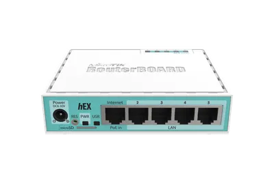 Mikrotik Hex RB750Gr3  5x Gigabit Ethernet, Dual Core 880MHz CPU, 256MB RAM, USB, microSD, RouterOS L4