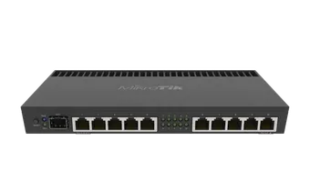 Mikrotik RB4011iGS+RM Powerful 10xGigabit port router with a Quad-core 1.4Ghz CPU, 1GB RAM, SFP+ 10Gbps cage and desktop case with rack ears