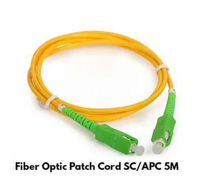 FOBER FIBER OPTIC PATCH CORD (SC/APC) 5 MTR (PACK OF 10)