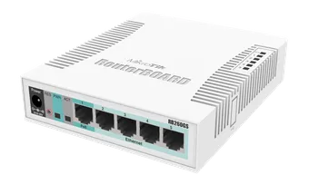 Mikrotik RB260GS CSS106-5G-1S 5x Gigabit Ethernet Smart Switch, SFP cage, plastic case, SwOS