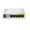 Mikrotik RB260GSP CSS106-1G-4P-1S 5x Gigabit PoE out Ethernet Smart Switch, SFP cage, plastic case, SwOS