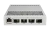 Mikrotik CRS305-1G-4S+IN Five-port desktop switch with one Gigabit Ethernet port and four SFP+ 10Gbps ports
