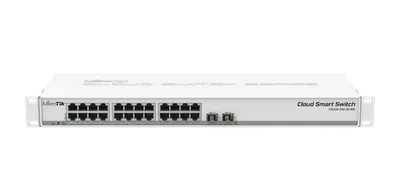 Mikrotik CSS326-24G-2S+RM SwOS powered 24 port Gigabit Ethernet switch with two SFP+ ports in 1U rackmount case