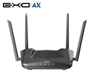 D-Link DIR-X1560 AX 1500 MU-MIMO Dual Band Wi Fi 6 Router, 5 Gigabit Port, 4 External Antenna, Voice Control Compatible, Parental Control