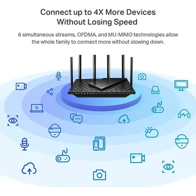 TP-Link Archer AX73 AX5400 Dual Band Gigabit WiFi 6 Router MU-MIMO OFDMA 