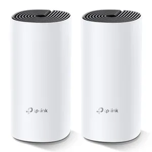 TP-Link Deco M4 Whole Home Mesh Wi-Fi System, and Speedy (AC1200) Router and Wi-Fi Booster, Pack of 2