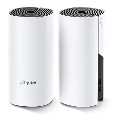 TP-Link Deco M4 Whole Home Mesh Wi-Fi System, and Speedy (AC1200) Router and Wi-Fi Booster, Pack of 2